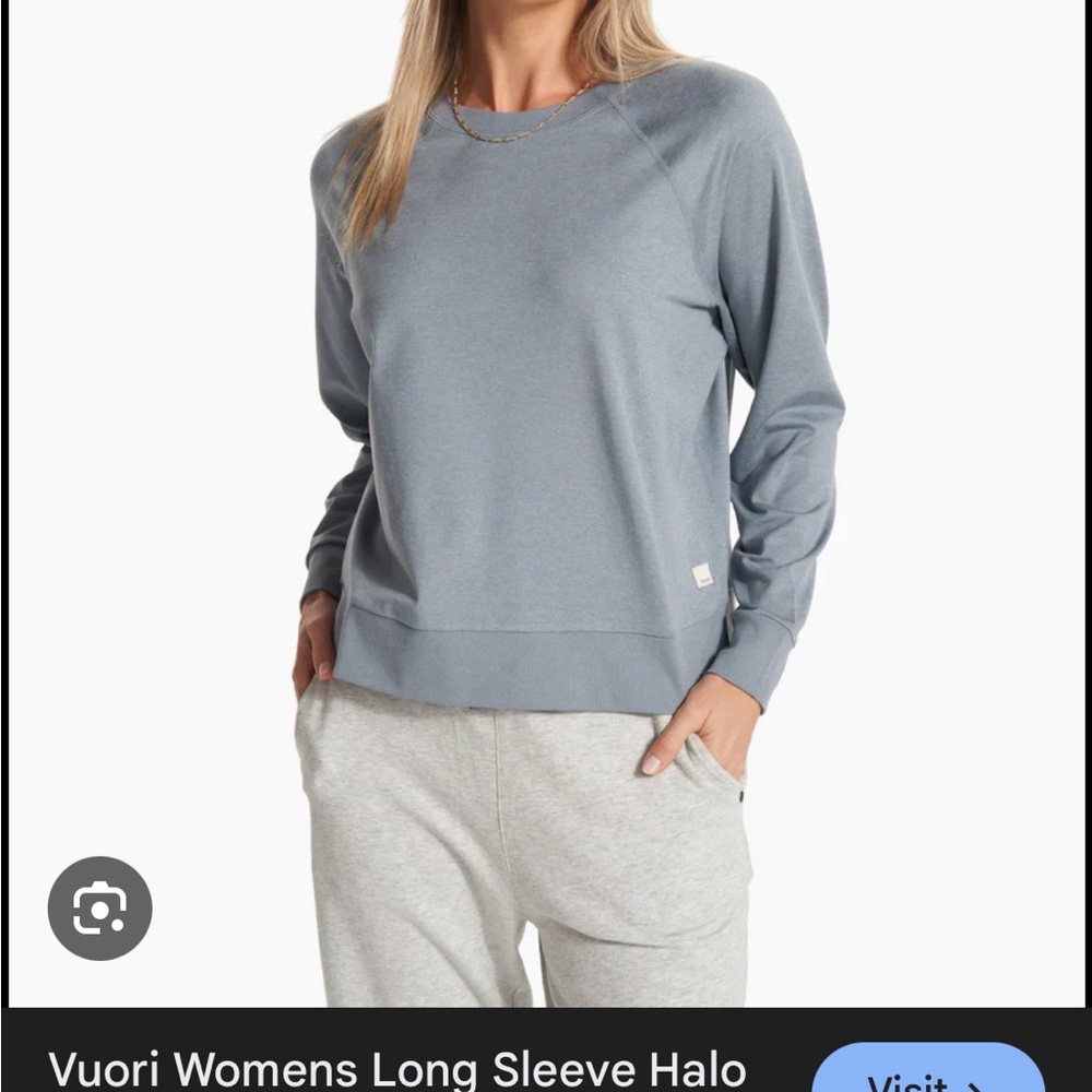 Vuori Women's Halo Sweatshirt - Heather Blue